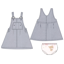 Patron ropa, Fashion sewing pattern, molde confeccion, patronesymoldes.com Jumper 00142 BABIES Dresses